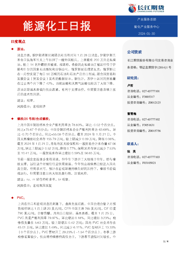能源化工日报