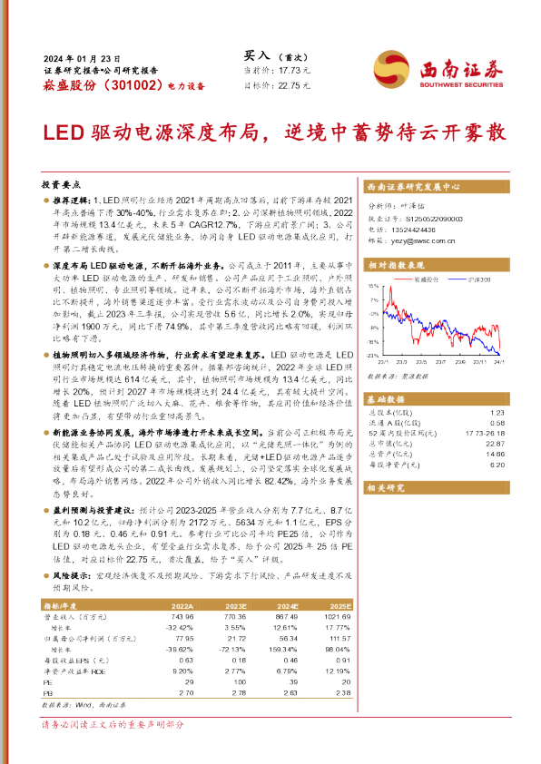 LED驱动电源深度布局，逆境中蓄势待云开雾散
