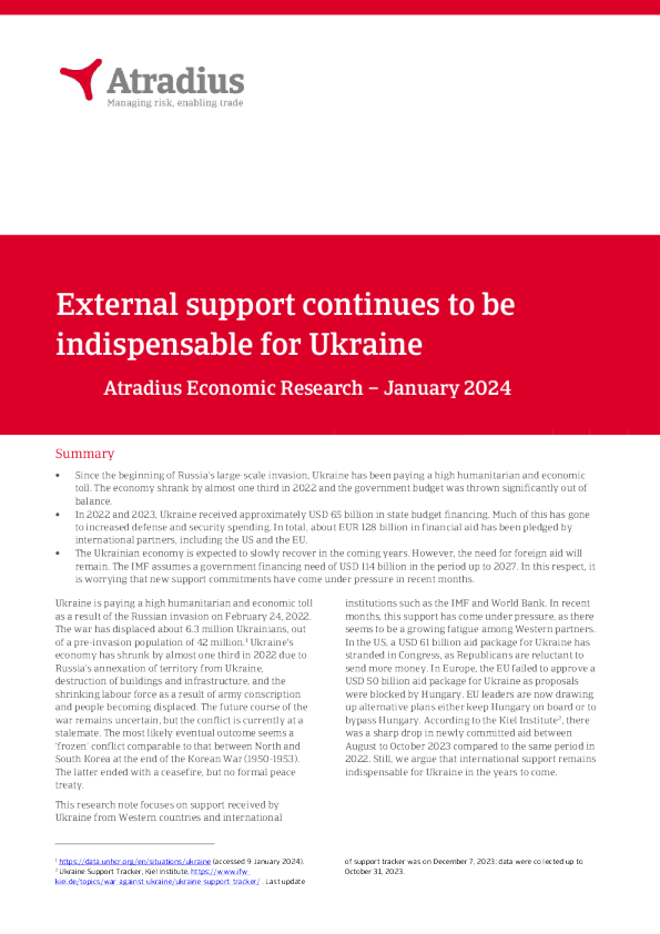 乌克兰外部支持 - 2024 年 1 月