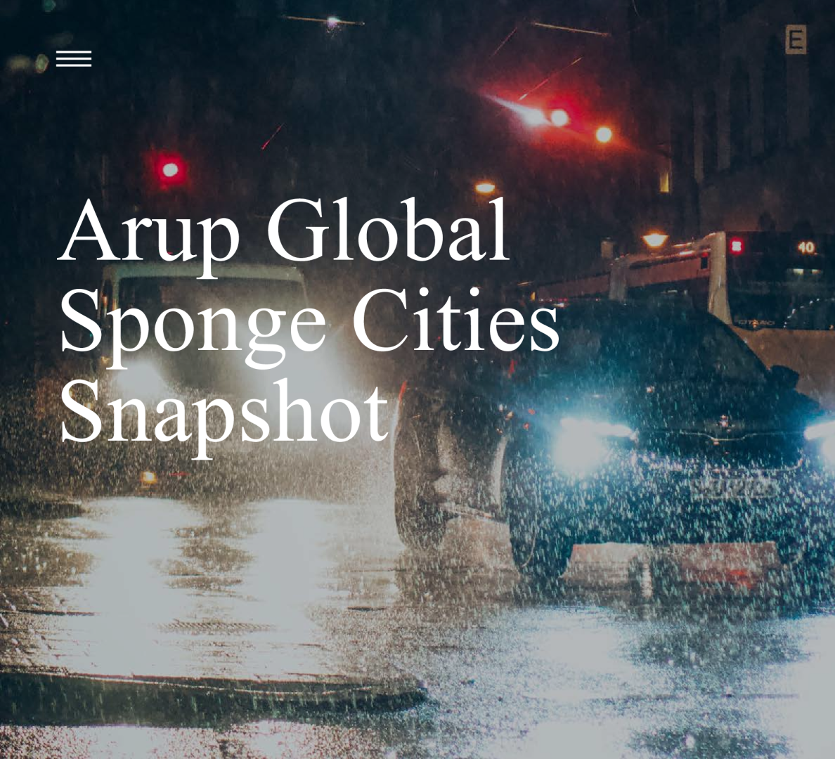 全球海绵城市快照