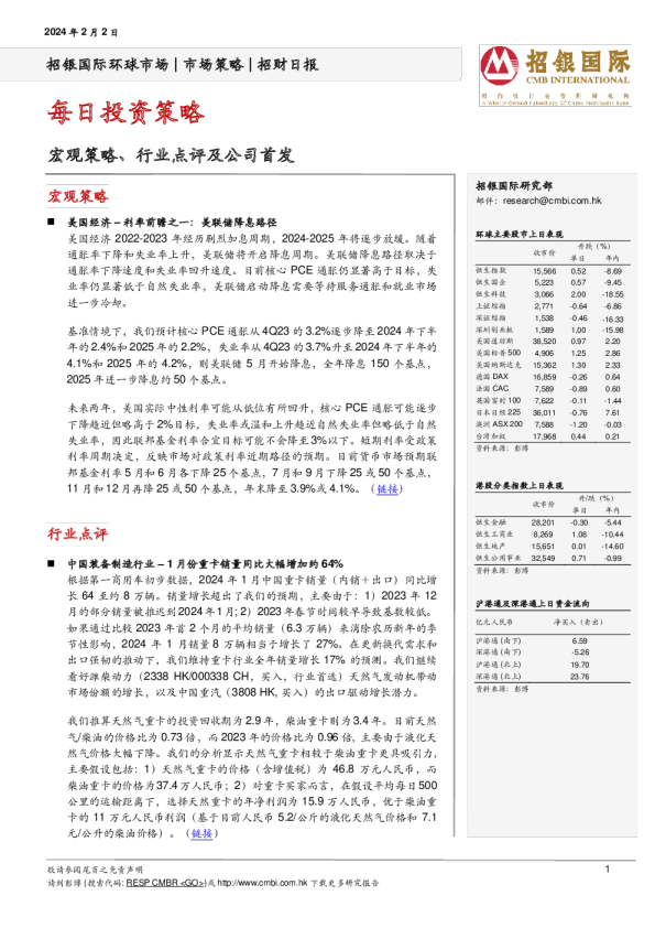 招财日报：每日投资策略