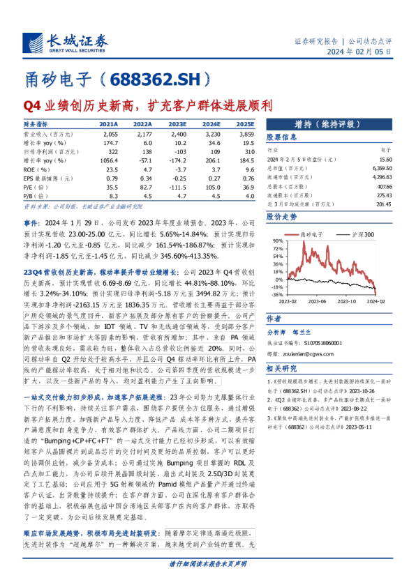 Q4业绩创历史新高，扩充客户群体进展顺利