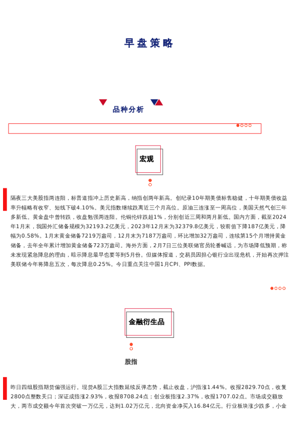 上海中期期货——早盘策略20240208