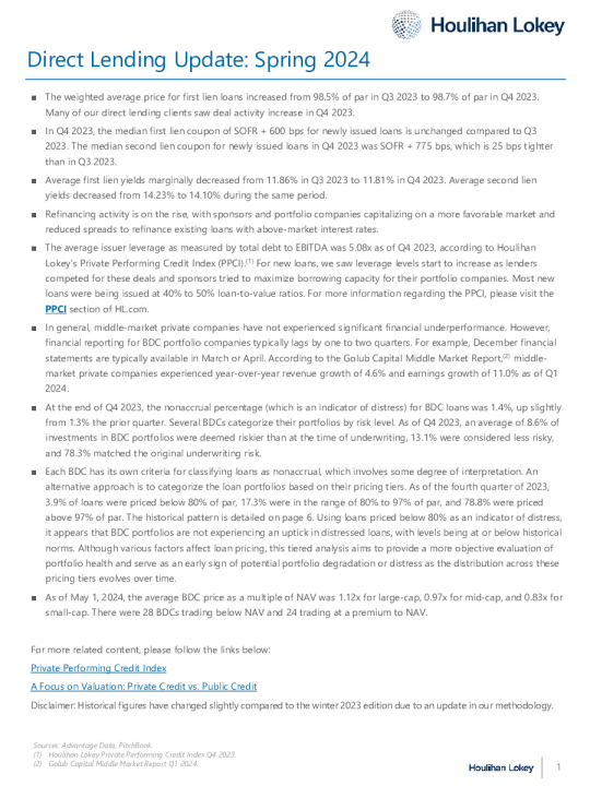 2024年春季直接借贷更新