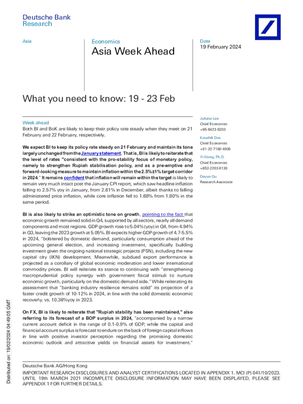 你需要知道的 ： 2 月 19 日至 23 日
