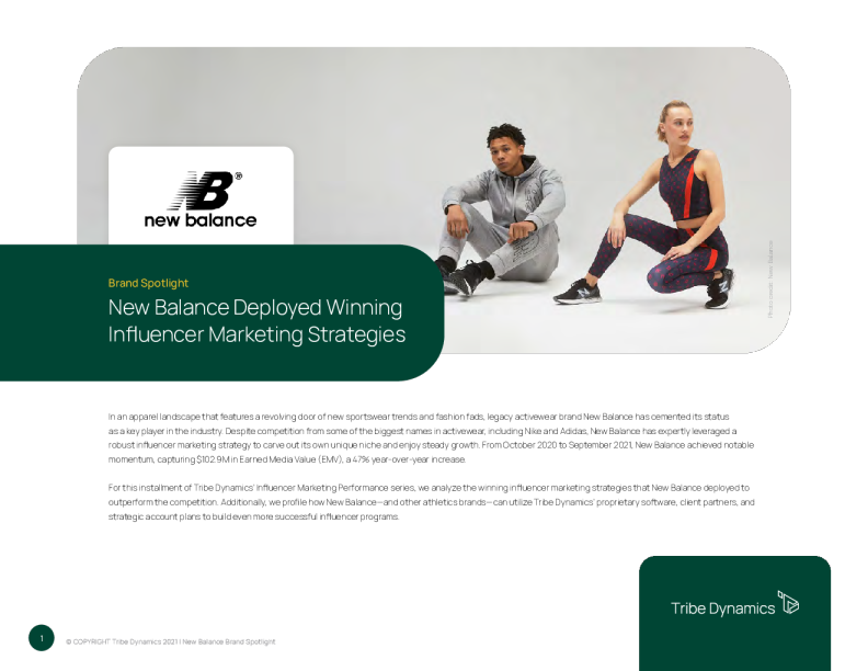品牌聚焦 ： New Balance 部署获奖影响者营销策略