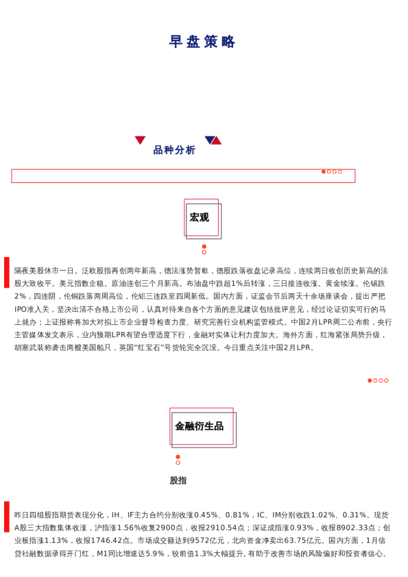 上海中期期货——早盘策略20240220