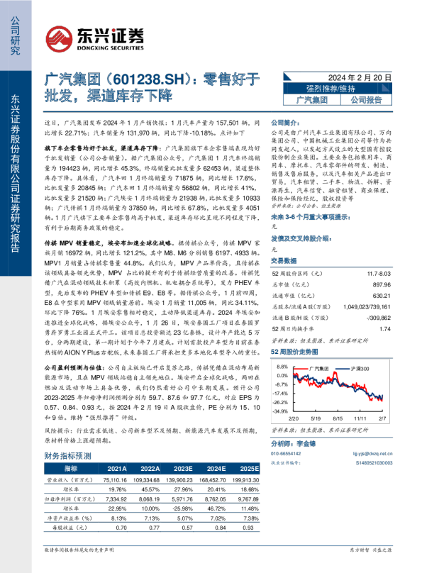 零售好于批发，渠道库存下降