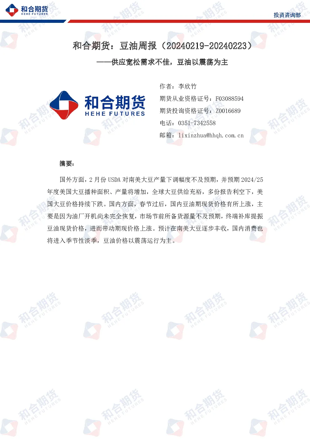 报告封面