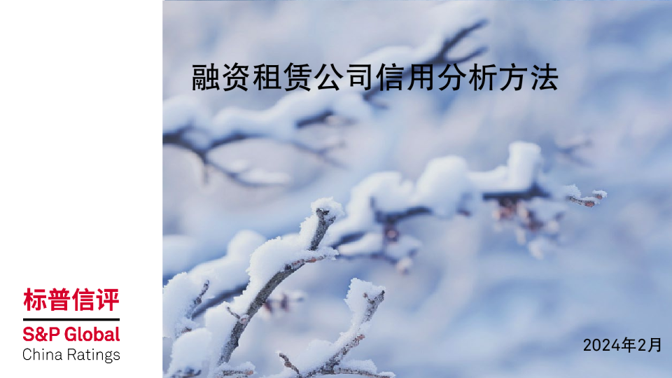 融资租赁公司信用分析方法