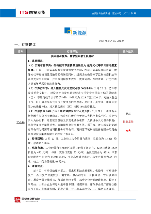新能源·投研日报