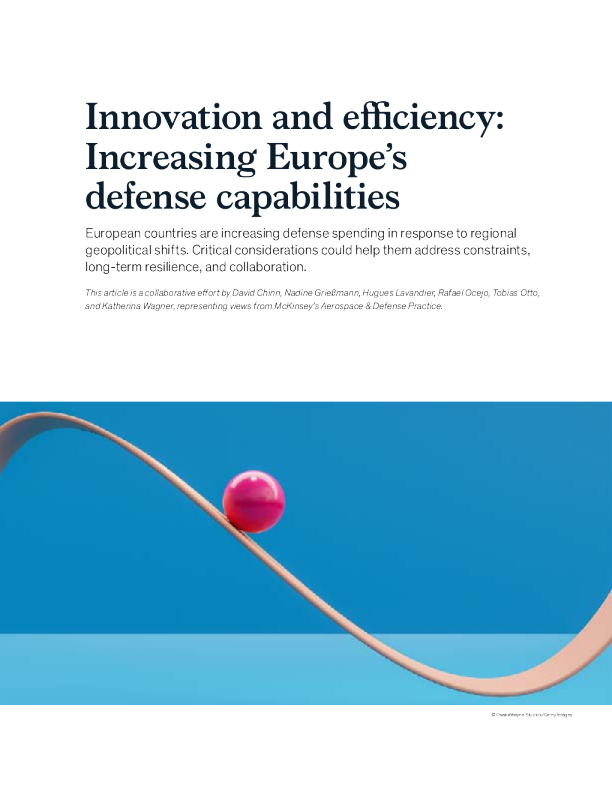创新与效率 ： 提高欧洲的防御能力