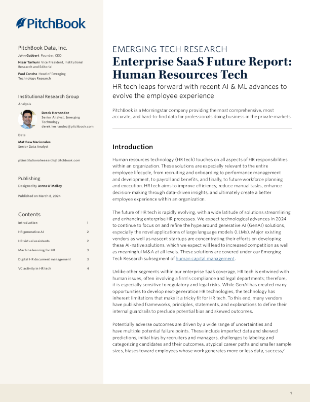 产业 SaaS 未来报告 ： 人力资源科技 （ 汉 ）