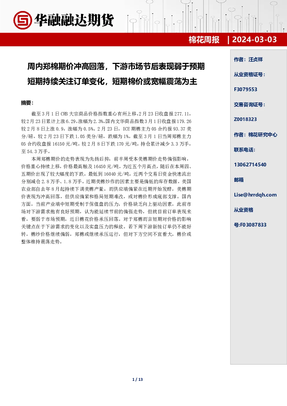 报告封面