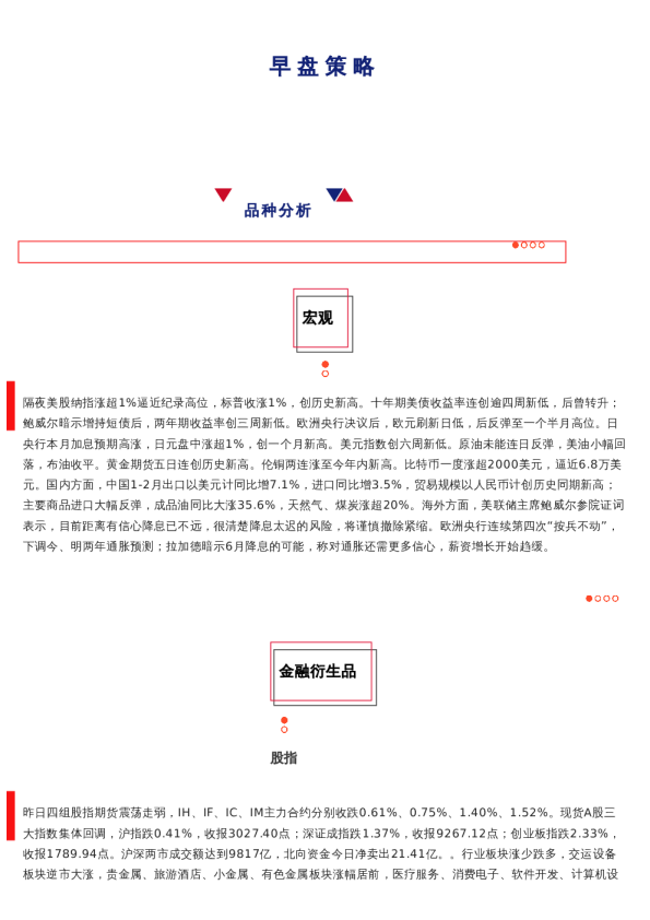 上海中期期货——早盘策略20240308