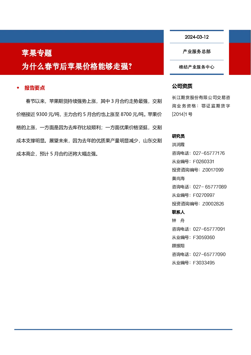 报告封面