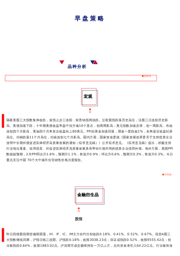 上海中期期货——早盘策略20240315