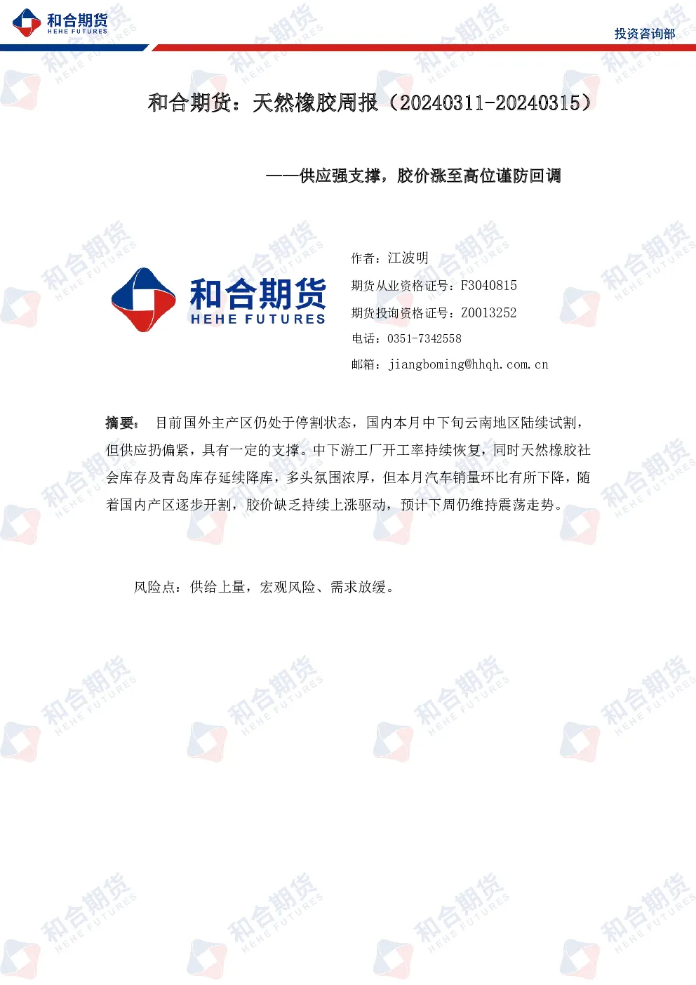 报告封面