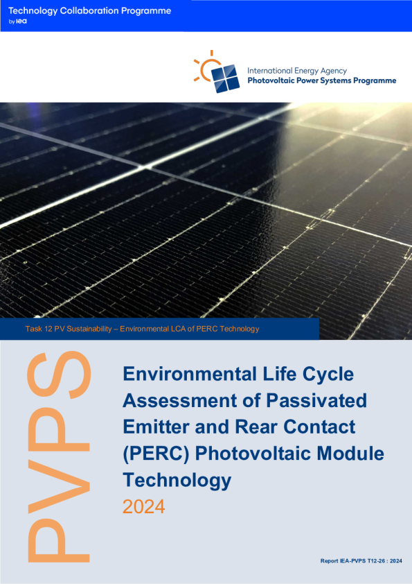 钝化发射极和后接触（PERC）光伏组件技术的环境生命周期评估
