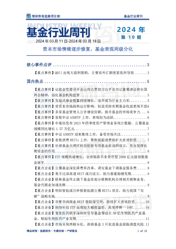 基金行业周刊：资本市场情绪逐步修复，基金表现两级分化