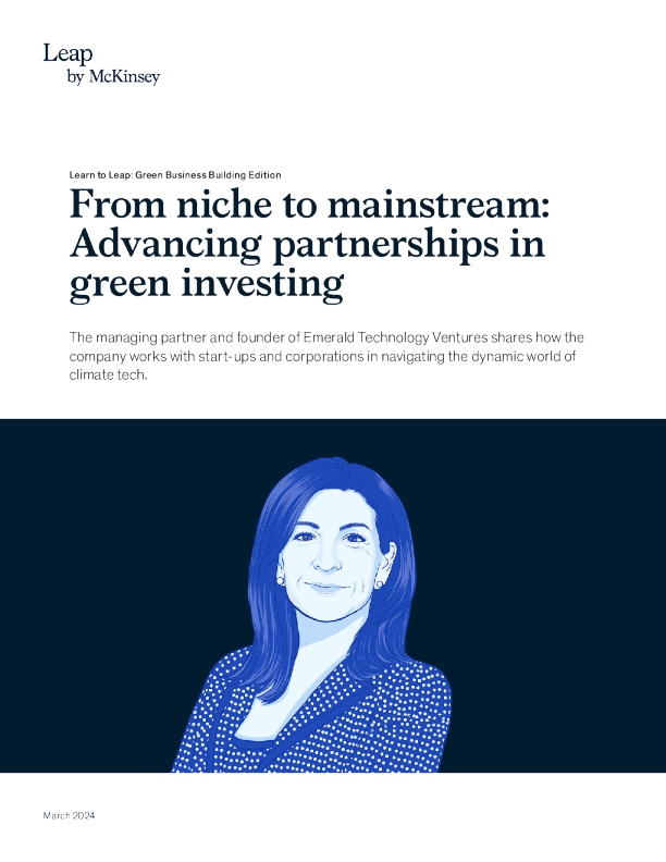 从利基到主流 ： 推进绿色投资伙伴关系