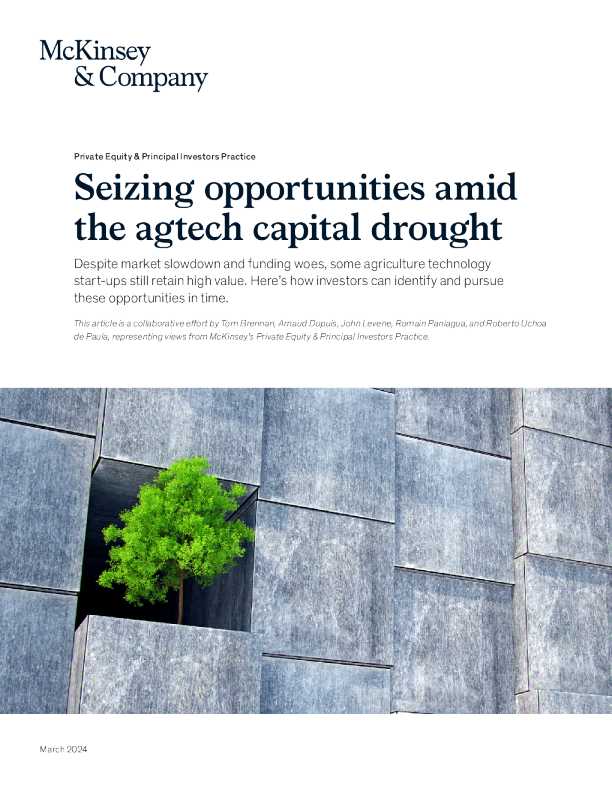 在 agtech 资本干旱中抓住机遇