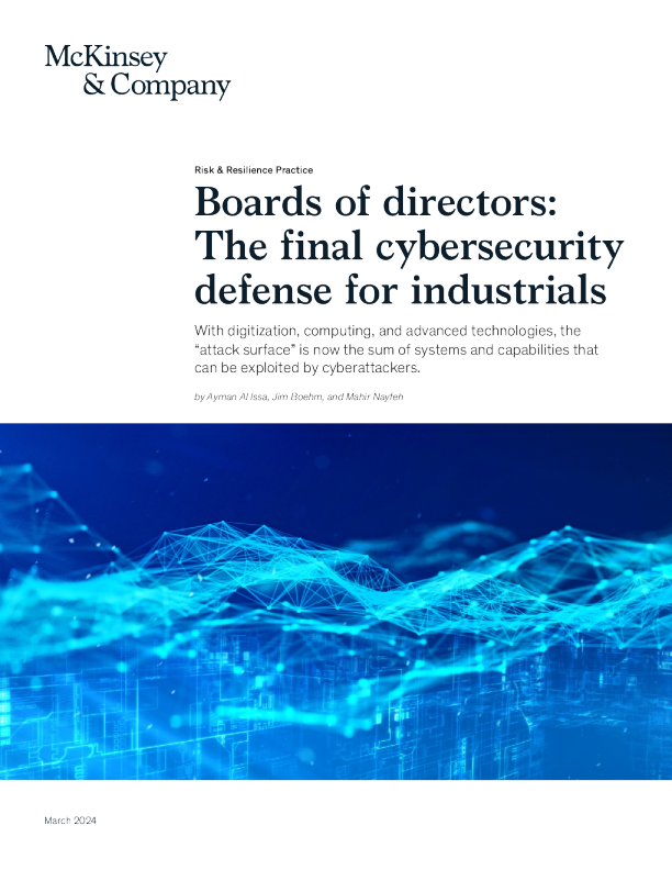 董事会 ： 工业界的最终网络安全防御