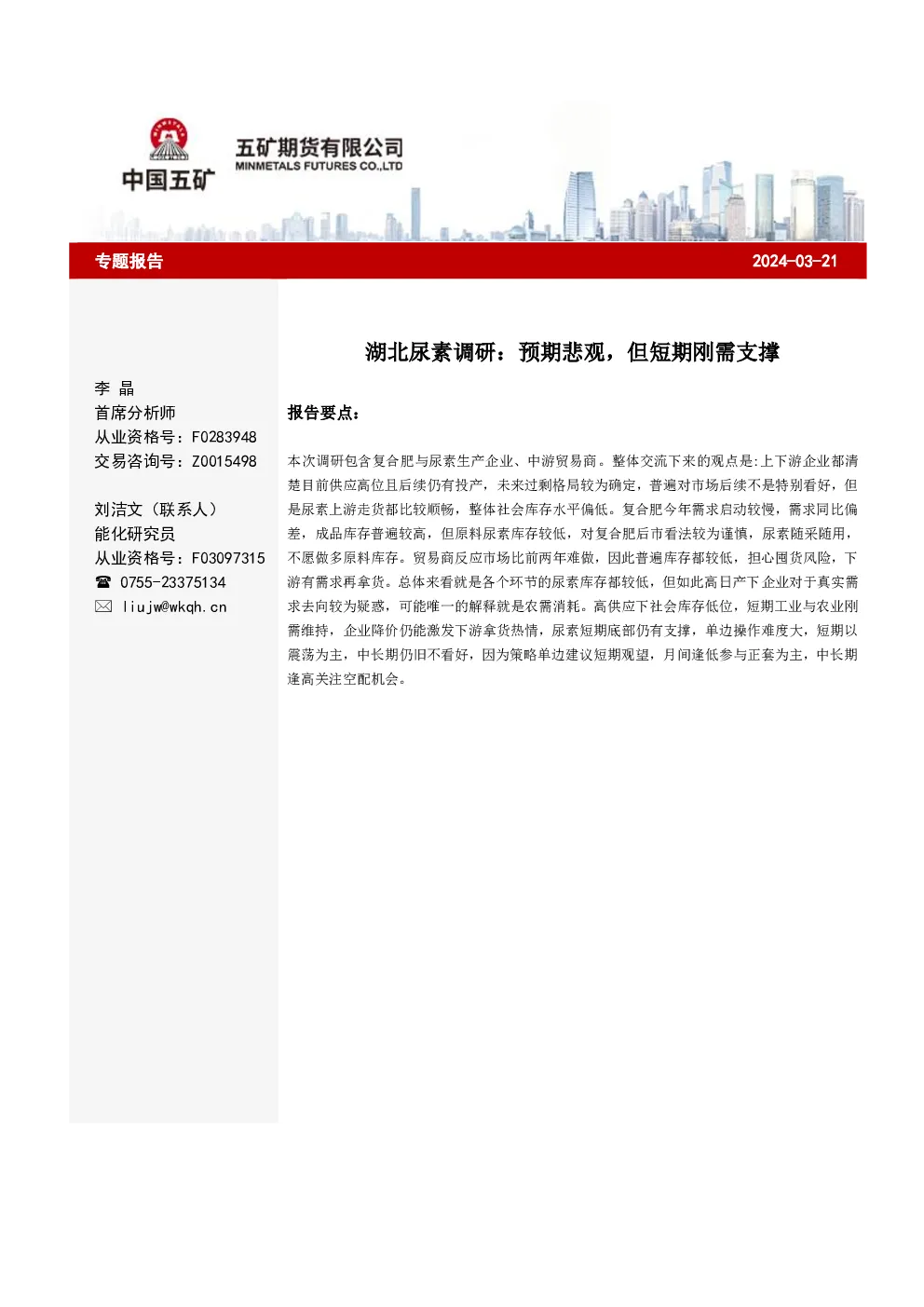 报告封面