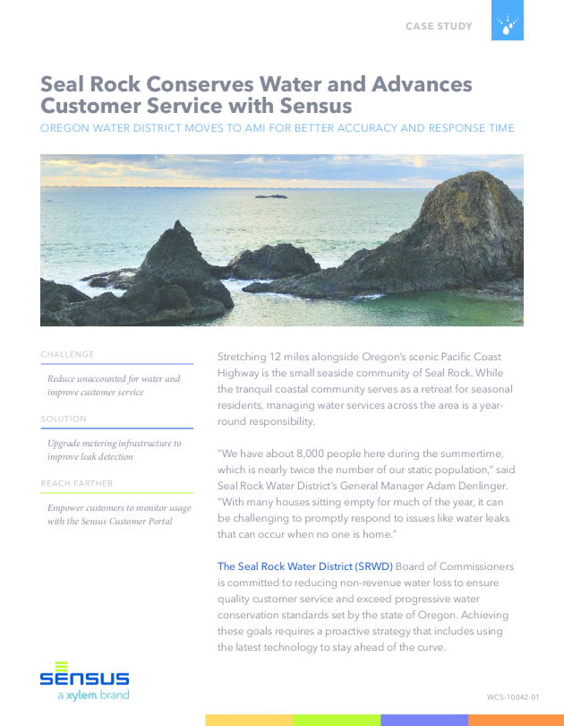 Seal Rock 节约用水并通过 Sensus 推进客户服务