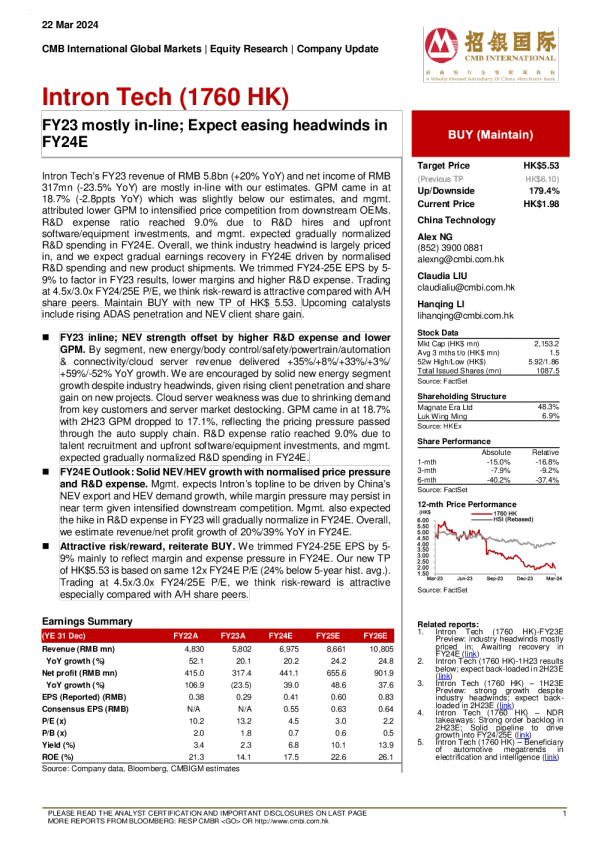 FY23 大部分是在线 ； 预计在 FY24E 缓解逆风