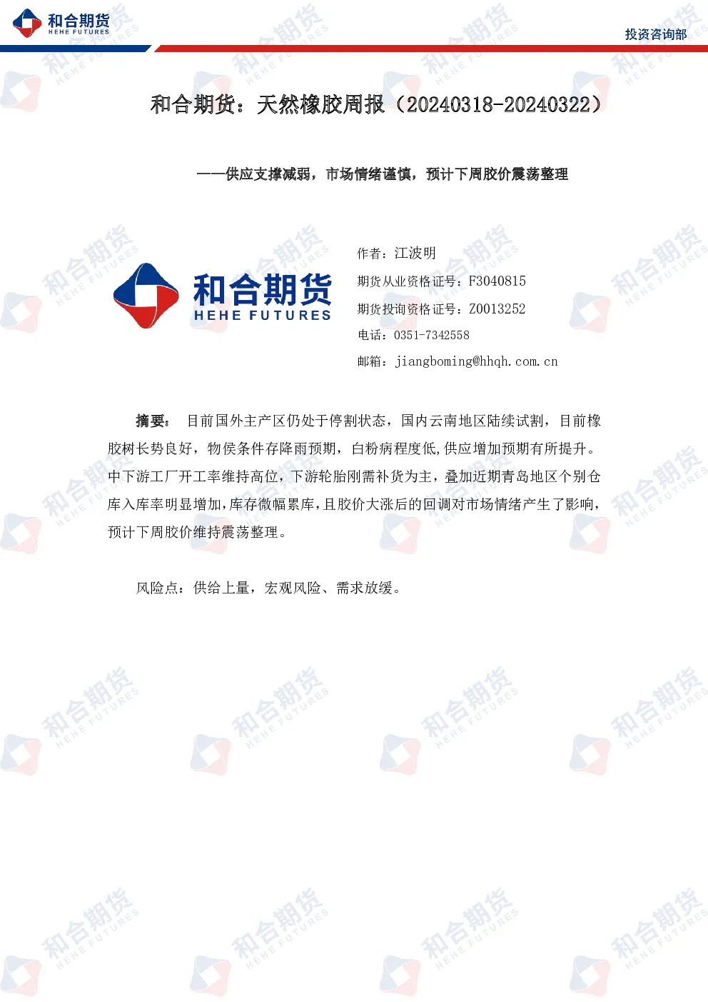 报告封面