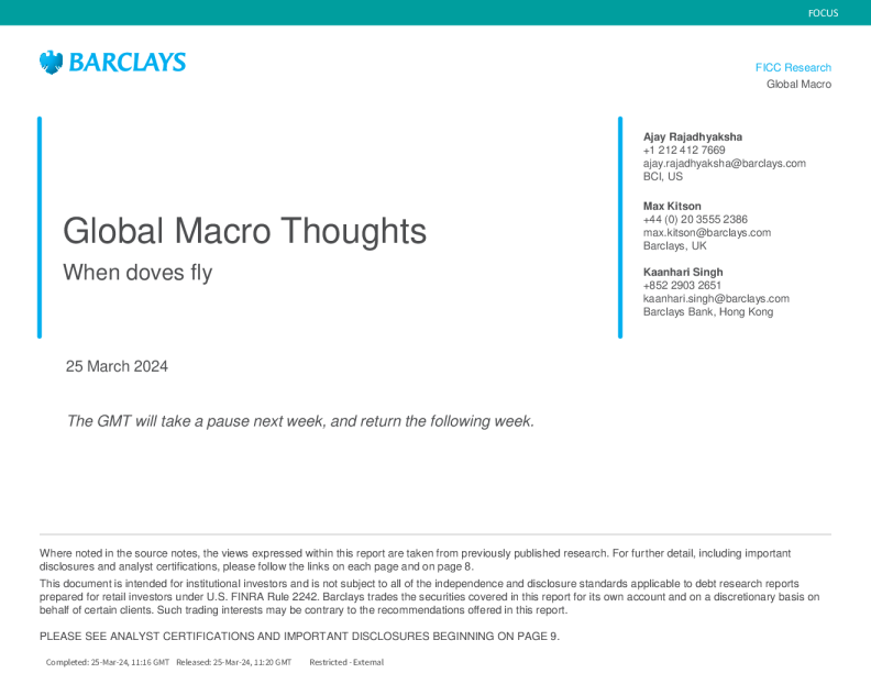 全球宏观观点：当鸽派飞翔时