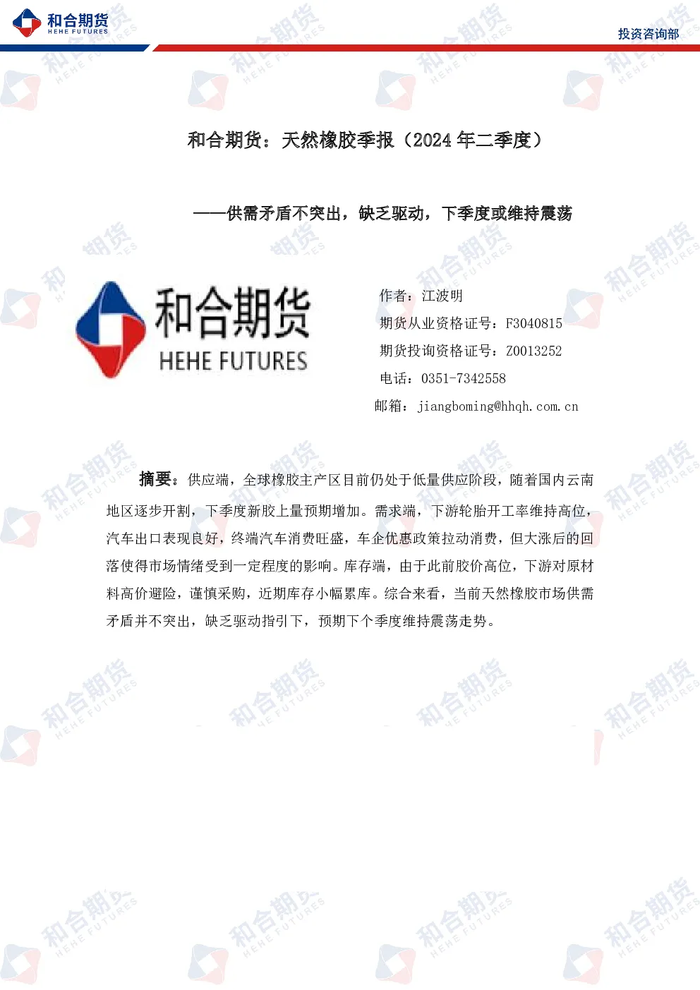 报告封面