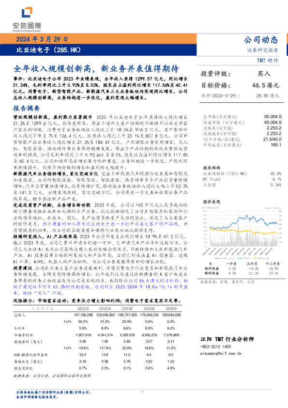全年收入规模创新高，新业务并表值得期待
