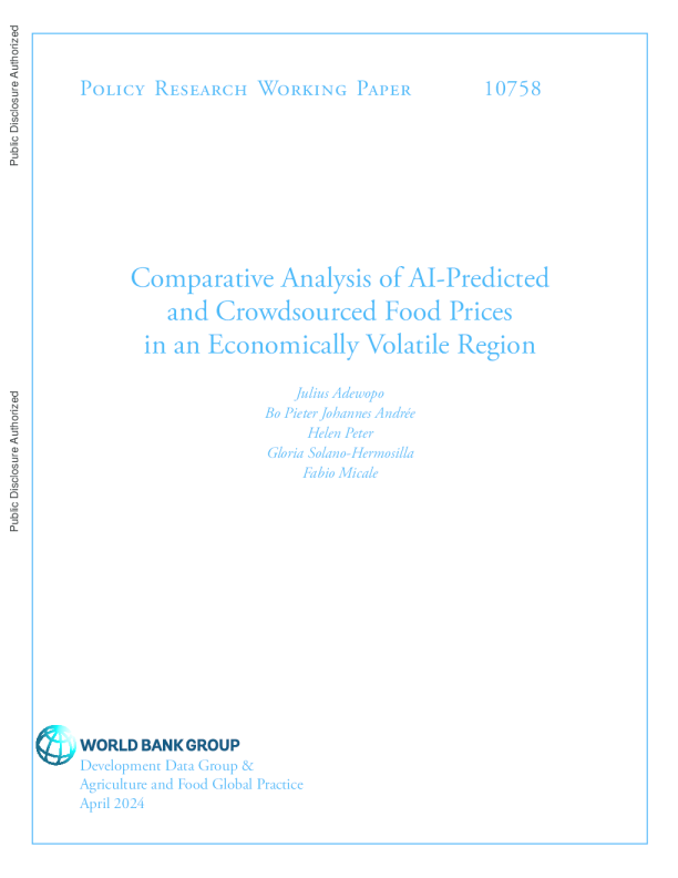 经济波动地区人工智能预测与众包食品价格的比较分析