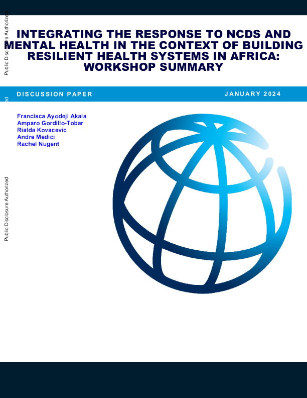在非洲建立弹性卫生系统的背景下整合对 NCDS 和心理健康的反应