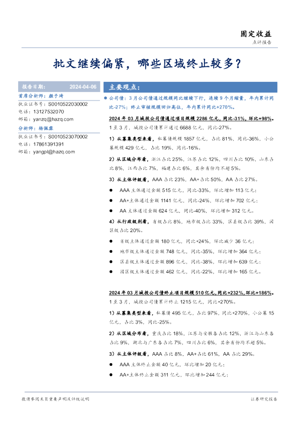 批文继续偏紧，哪些区域终止较多？