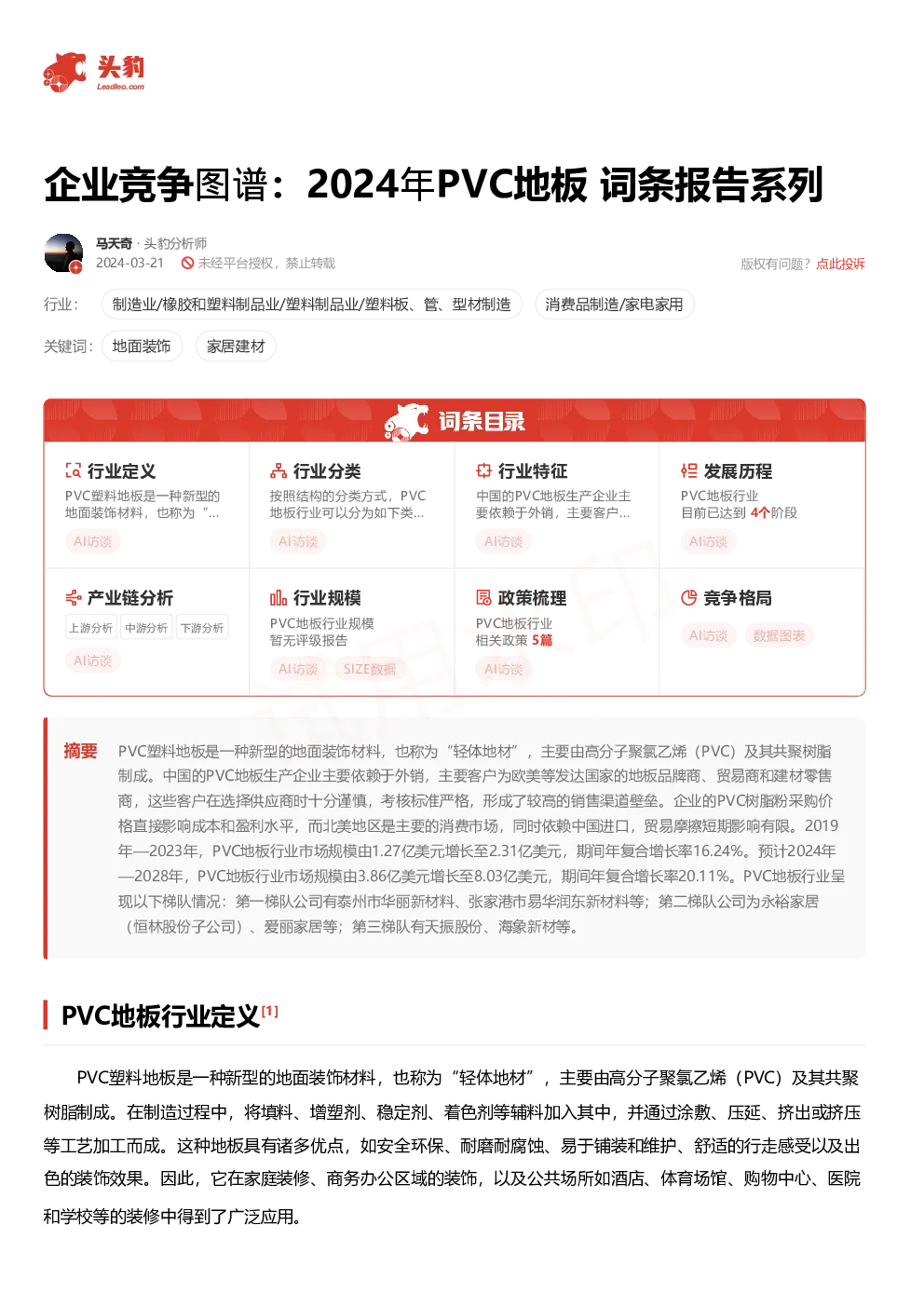 报告封面