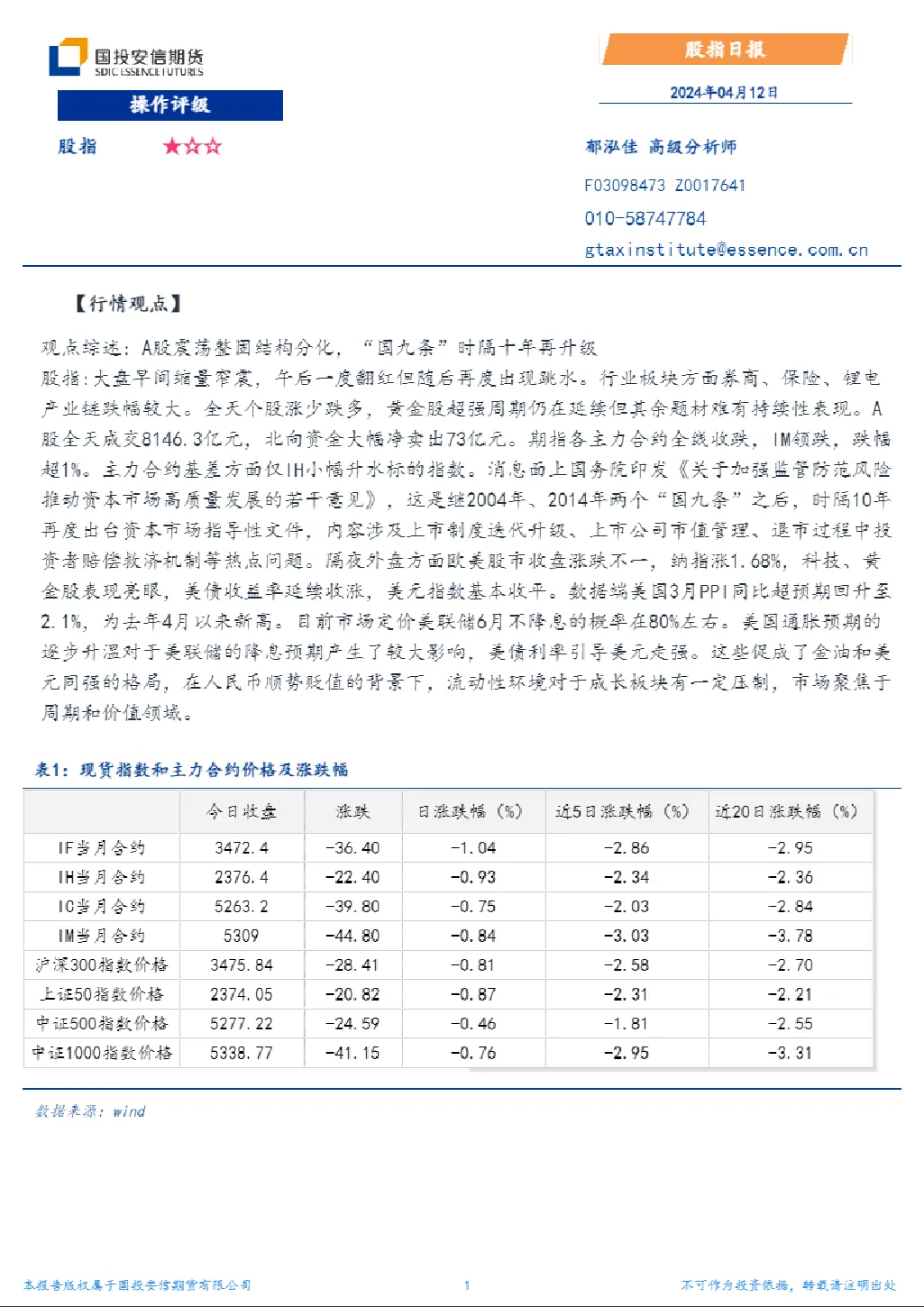 报告封面