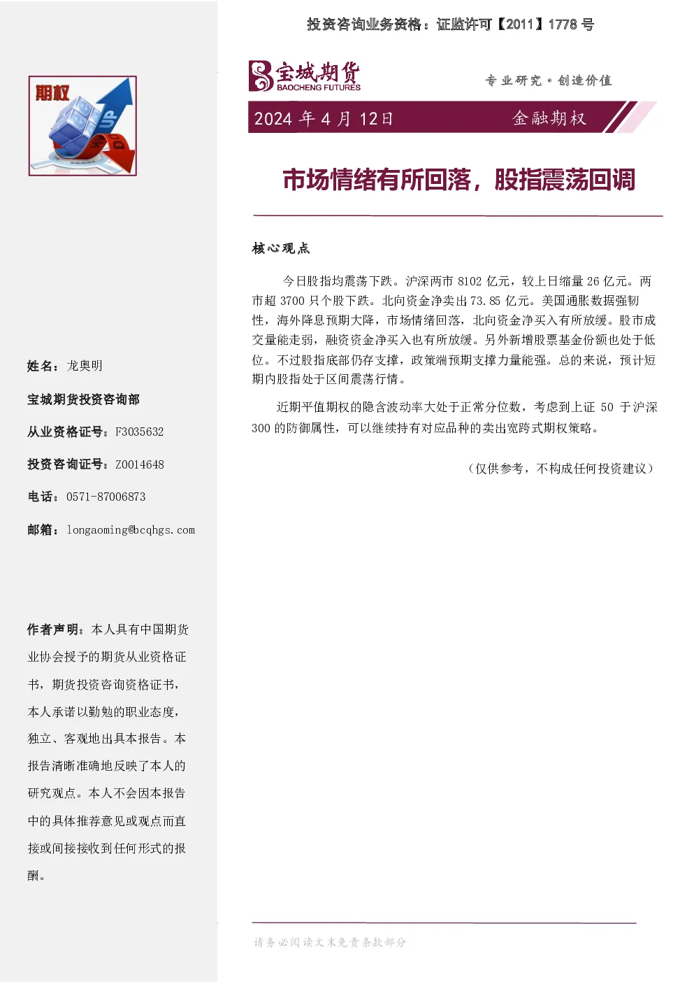 报告封面
