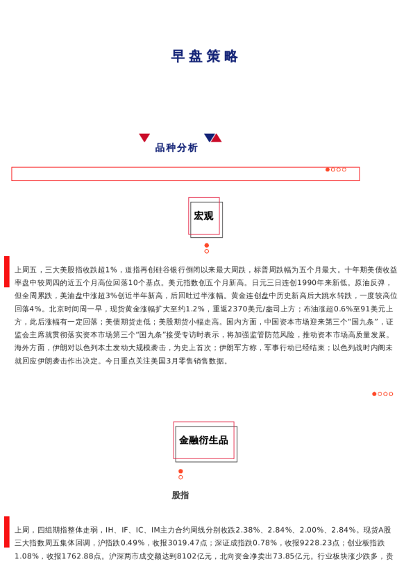 上海中期期货——早盘策略20240415