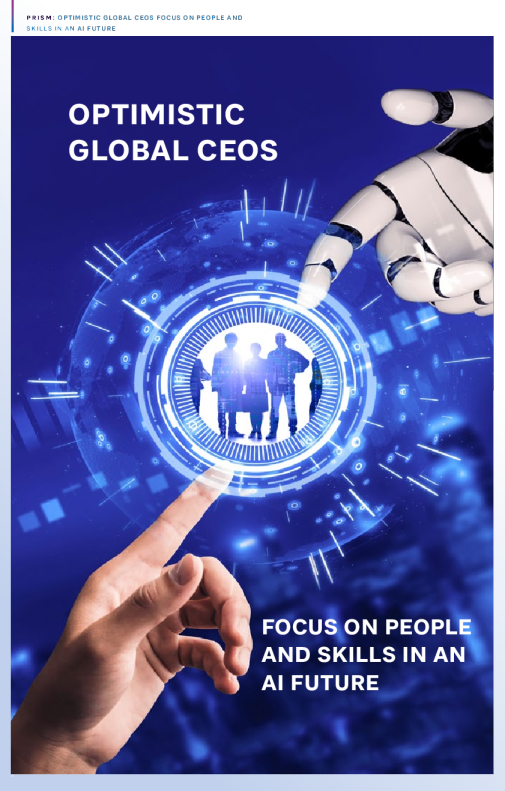 乐观的全球首席执行官专注于 AI 未来的人员和技能
