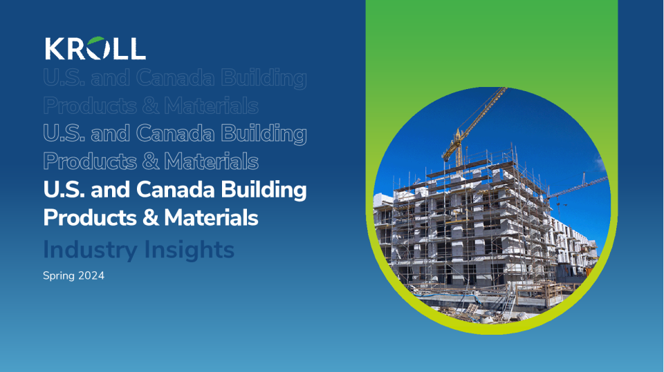 建筑产品和材料行业洞察 - 春季 2024