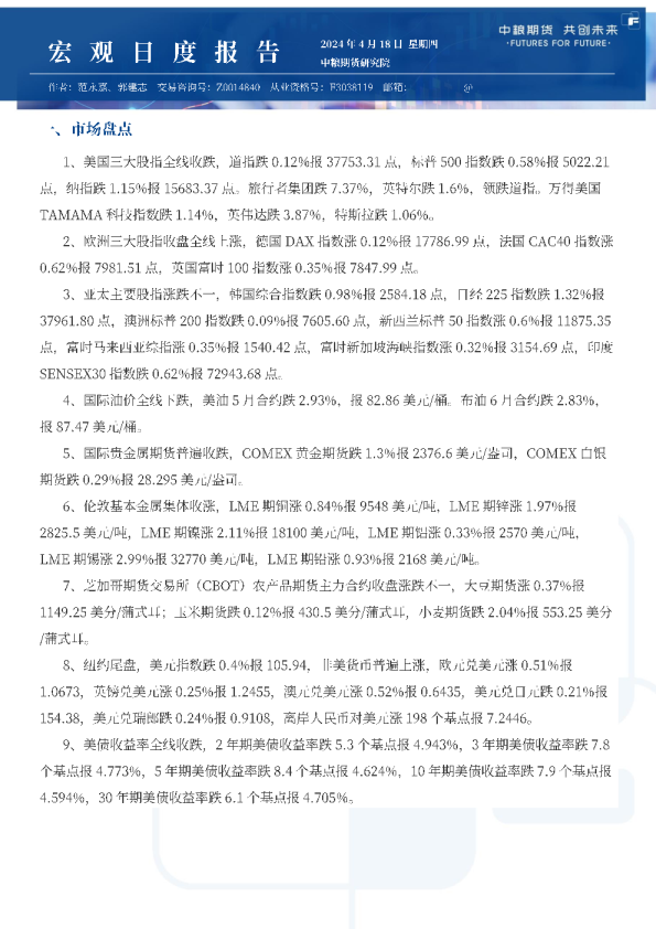 宏观日报