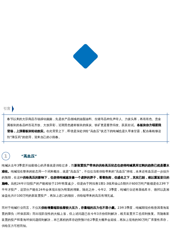 【中粮视点】纯碱:“高血压”迎来“降压药”