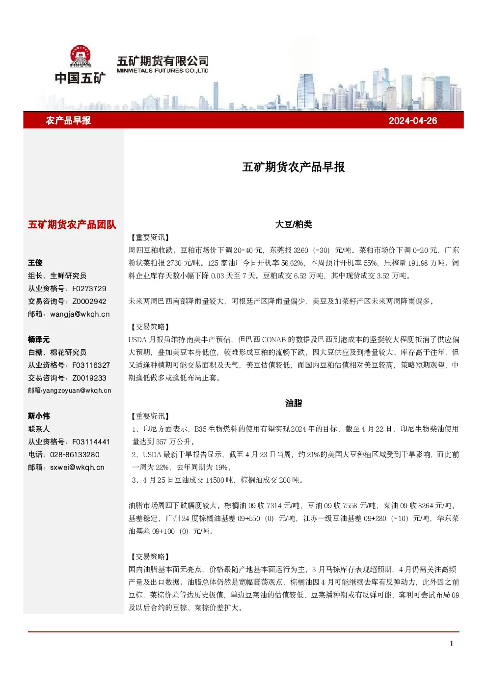 报告封面
