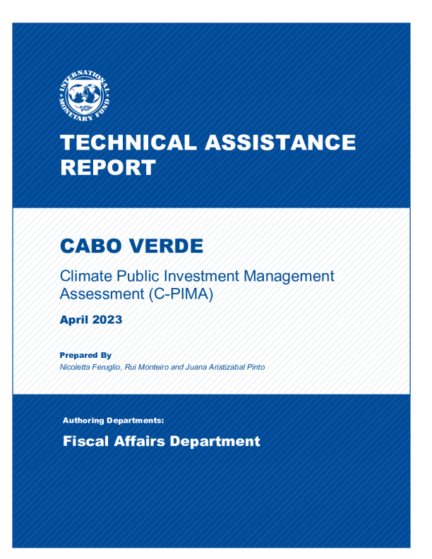佛得角：技术援助报告——公共投资气候管理评估（C-PIMA）
