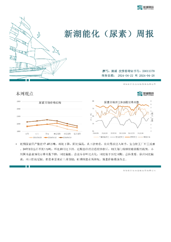 新湖能化（尿素）周报