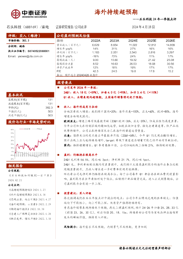 海外持续超预期
