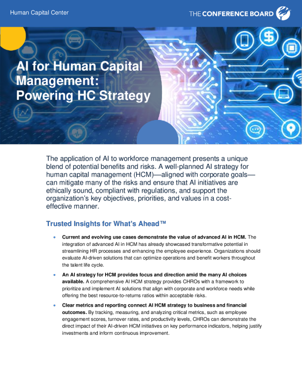 世界大型国企联业会人手智能用人力资本管理 ： 推动 HC 战略 （ 汉 ）